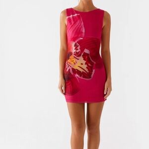Peppermayo Fuchsia Floral Mini Dress